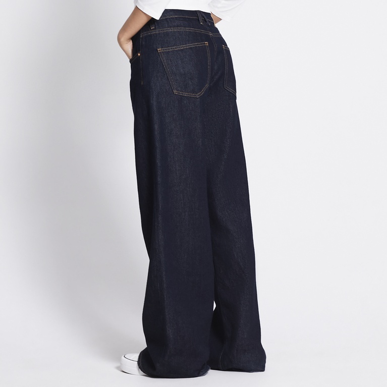 Mid waist wide jeans "Optiwide" Rinse